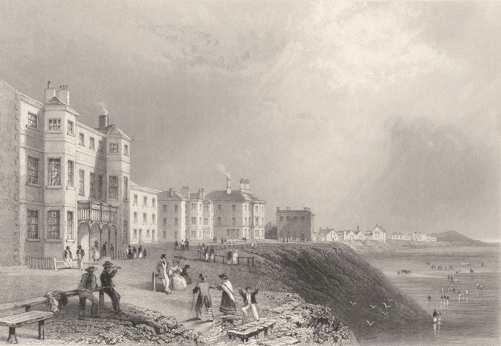 LANCASHIRE. Blackpool. (Bartlett/Finden) 1842 old antique print picture